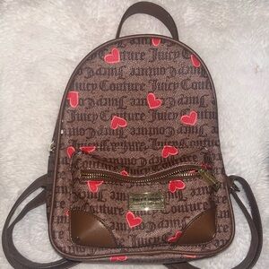 Juicy Couture Brown Heart Backpack